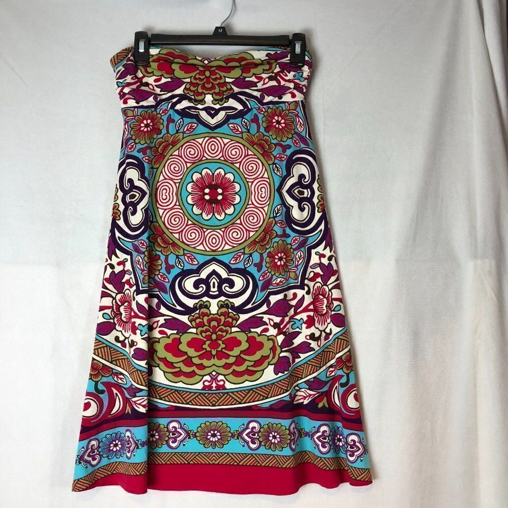 Nicole by Nicole Miller Women’s Bandeau Floral Knee Length Dress Size S. B